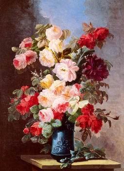 Floral, beautiful classical still life of flowers.133, unknow artist